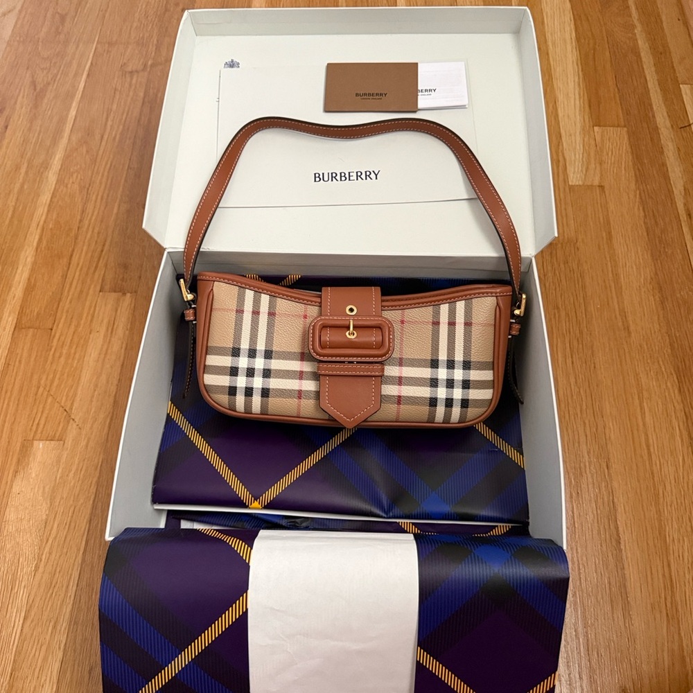 Burberry Check Print Shoulder Bag